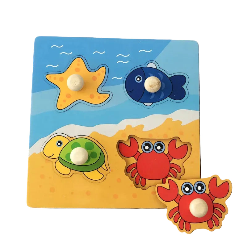 Montessori Wooden Puzzle Toys for Toddlers Learning