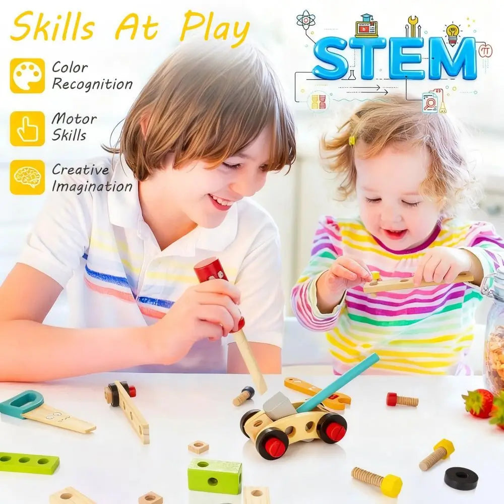 Montessori Wooden Tool Set Kids Assembly Toy