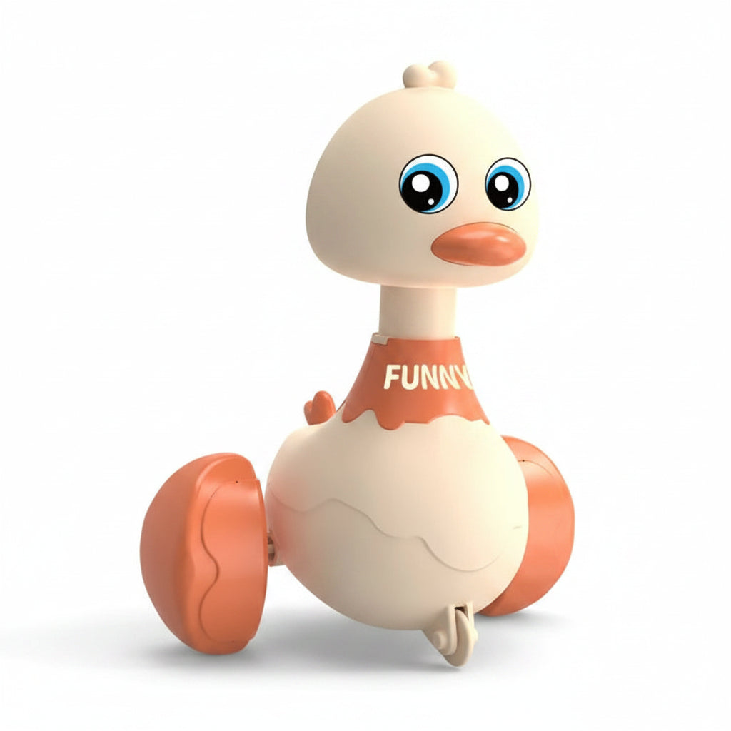 Baby Cartoon Duck Inertia Pull Back Toy Cars