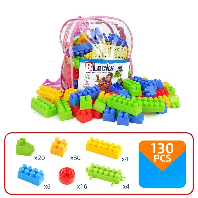130pcs Large Particles of Building Block Toys Assembled Toys