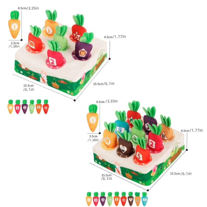 Montessori Carrot Harvest Color Sorting Puzzle Toy