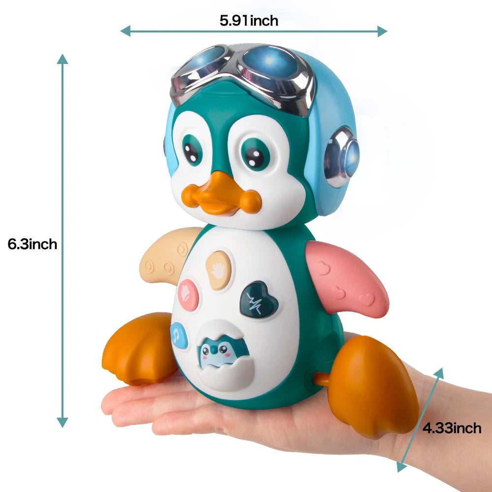Baby Crawling Musical Penguin Walking Light Toy