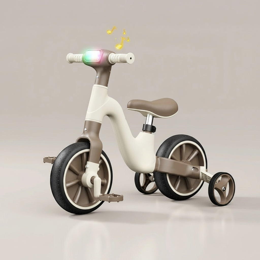 Kids Multifunctional Tricycle, Balance Car with Music Light,