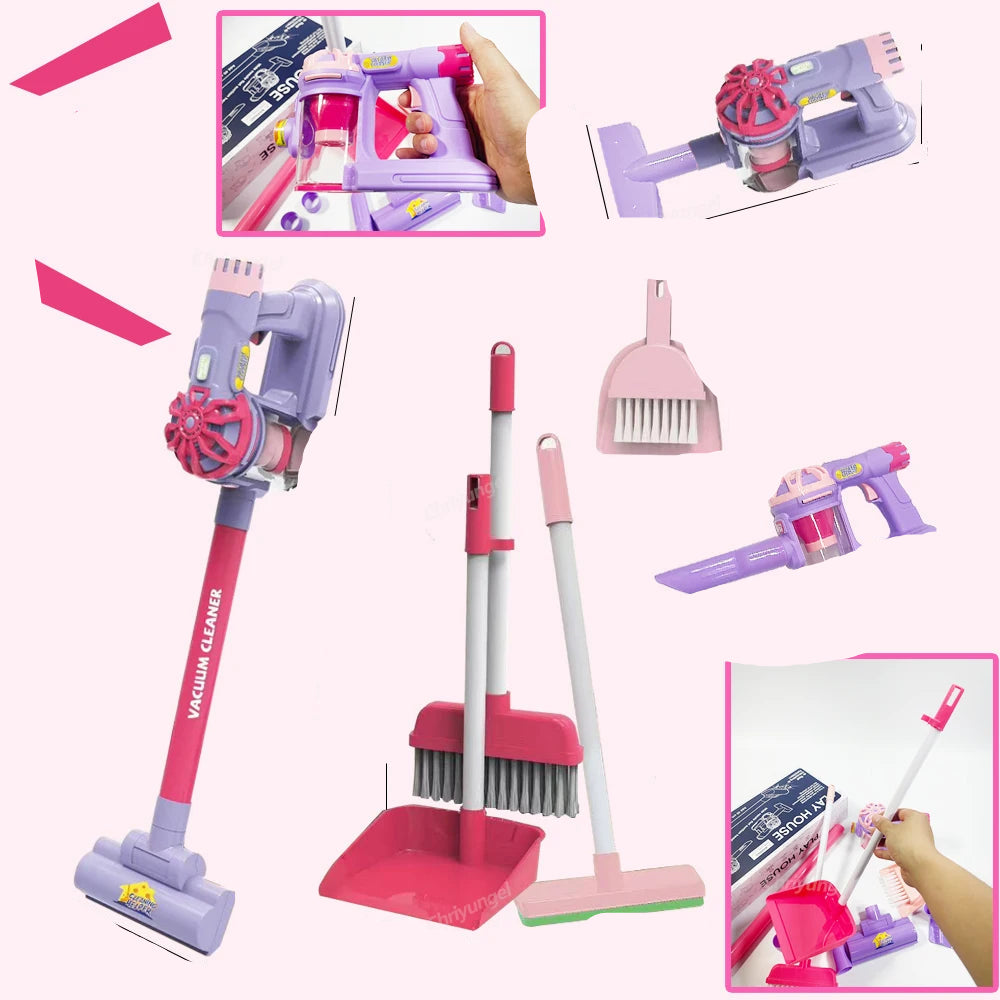 Kids Simulation Electric Vacuum Cleaner Toy Set Housekeeping