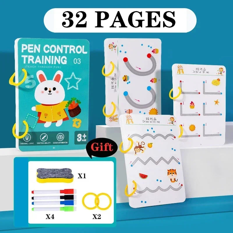 Reusable Magic Tracing Workbook Writing Practice Toy