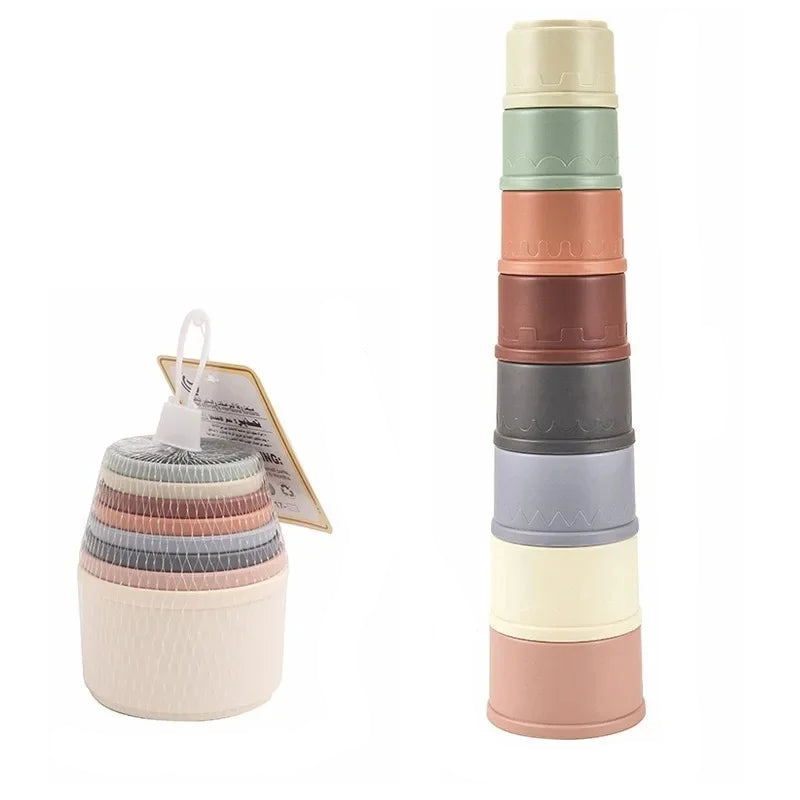 Baby Montessori Stacking Cups Educational Bath Beach Toy