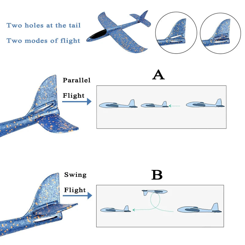 Large EVA Foam Aircraft Throwing Glider Toy