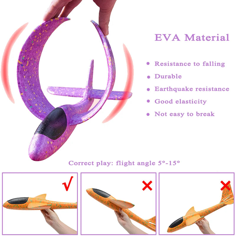 Large EVA Foam Aircraft Throwing Glider Toy