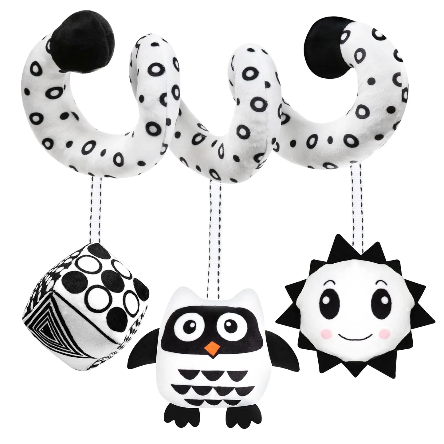 Baby Plush Hanging Rattle Sensory Stroller Toy