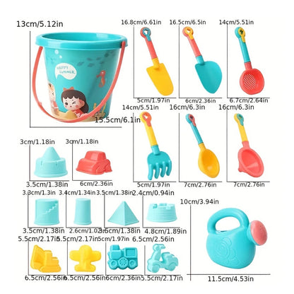 18PCS Beach Sand Toy Set, Durable Plastic, Summer Pool Beach