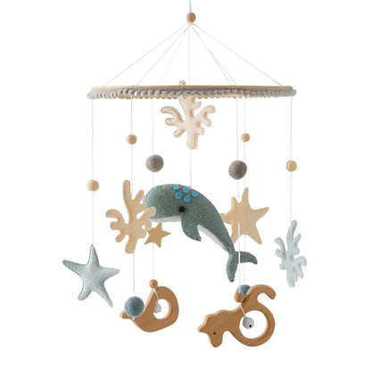 Baby Wooden Crib Mobile Music Bell Hanging Toy