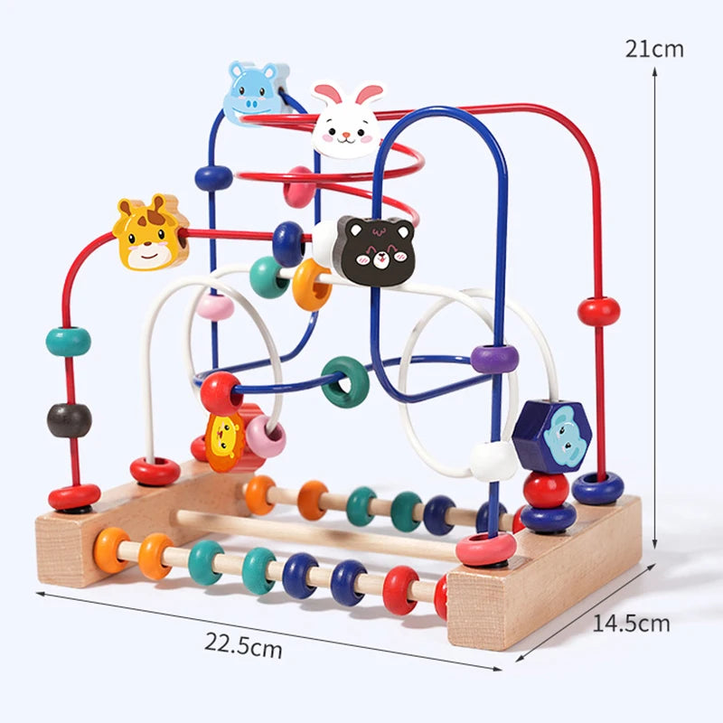 Wooden Bead Maze Educational Counting Learning Toy
