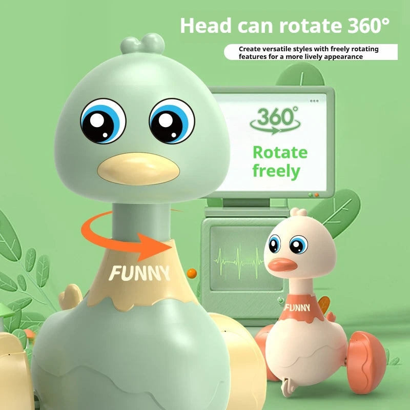 Baby Cartoon Duck Inertia Pull Back Toy Cars