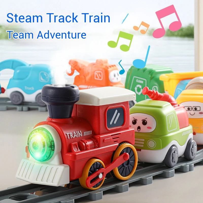 Electric Train Track Toy with Light Music Set