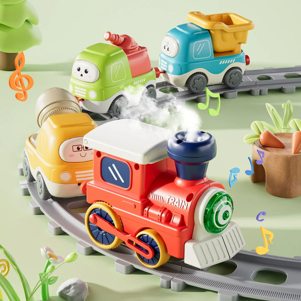 Electric Train Track Toy with Light Music Set