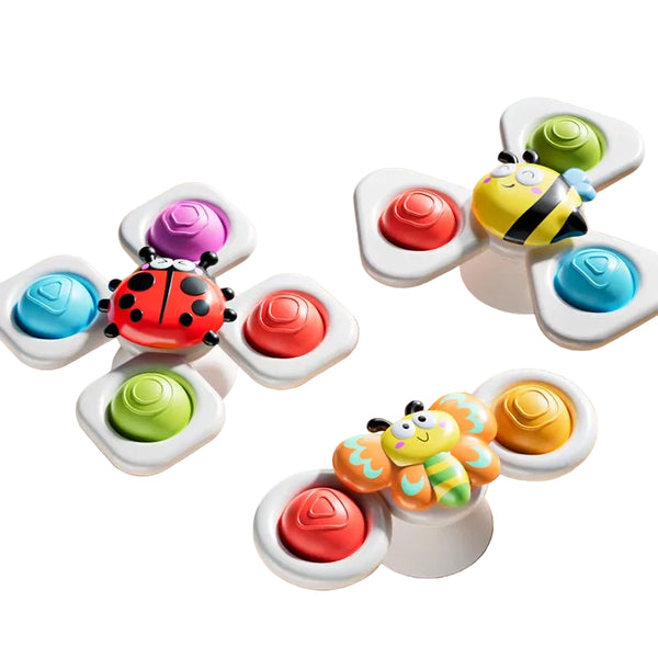 Suction Cup Spinning Top Cartoon Animal Spinner Toys