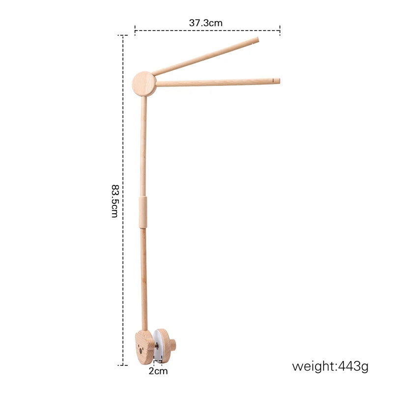 Baby Wooden Crib Mobile Music Bell Hanging Toy