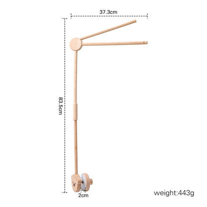 Baby Wooden Crib Mobile Music Bell Hanging Toy