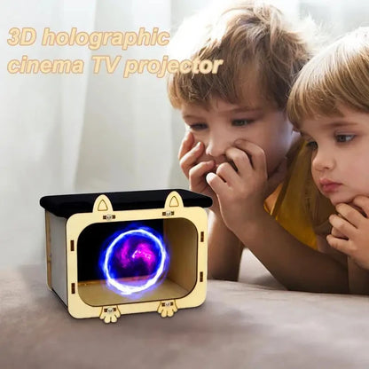 DIY 3D Holographic Theater Mobile Phone Projector Scientific