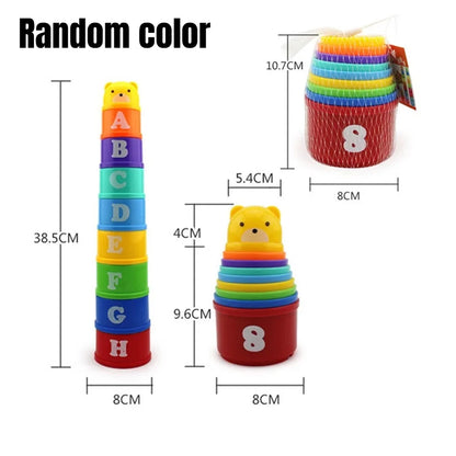 Baby Montessori Stacking Cups Educational Bath Beach Toy