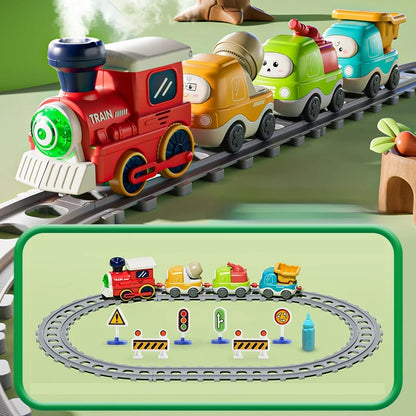 Electric Train Track Toy with Light Music Set