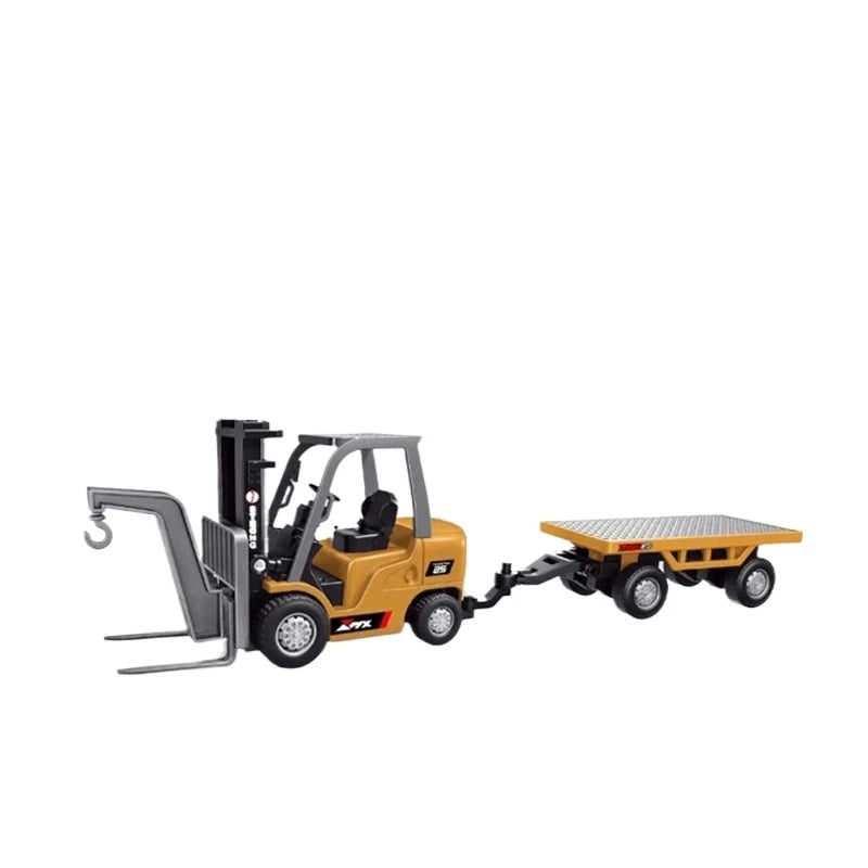 1/64 Remote-controlled alloy forklift Engineering vehicle Tabletop