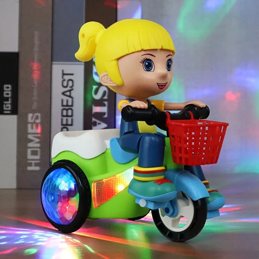 Music Stunt Cool Tricycle Car 360 Degree Rotate Luminous