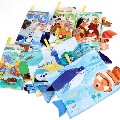 Baby Cloth Book Animal Tail Educational Soft Book