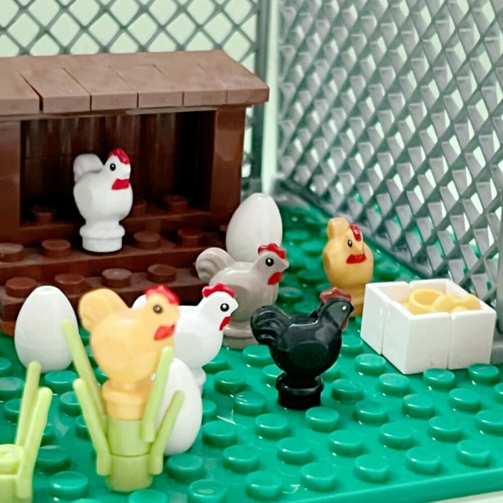 MOC Animals Building Blocks City Farm Chicken Coop Hen House