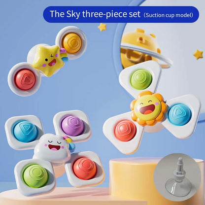 Suction Cup Spinning Top Cartoon Animal Spinner Toys