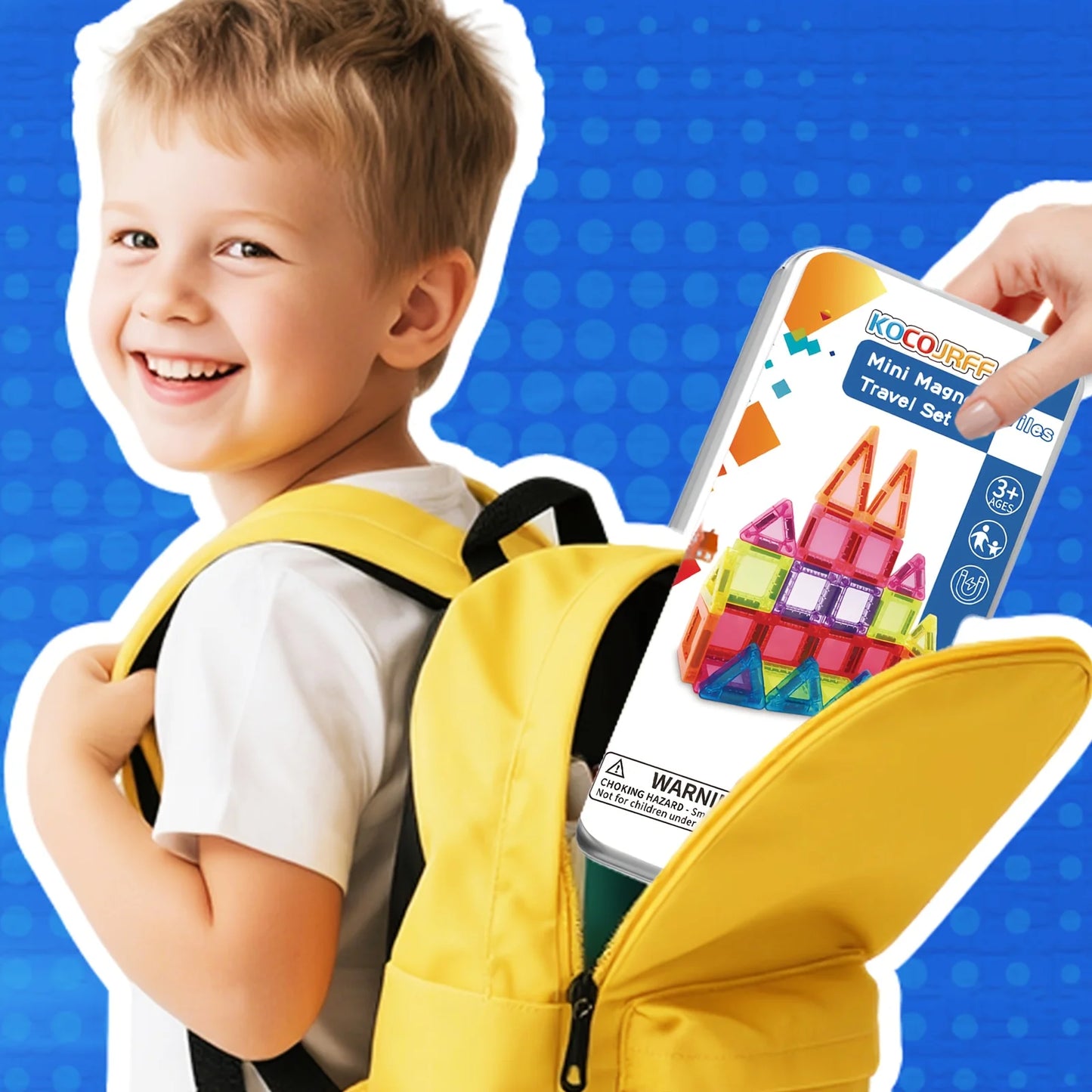 Mini Magnetic Building Tiles Portable Storage Toy