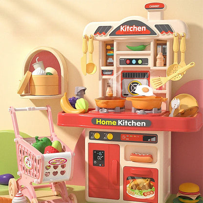 Children Play House Toy Simulation Kitchen Table with Sound