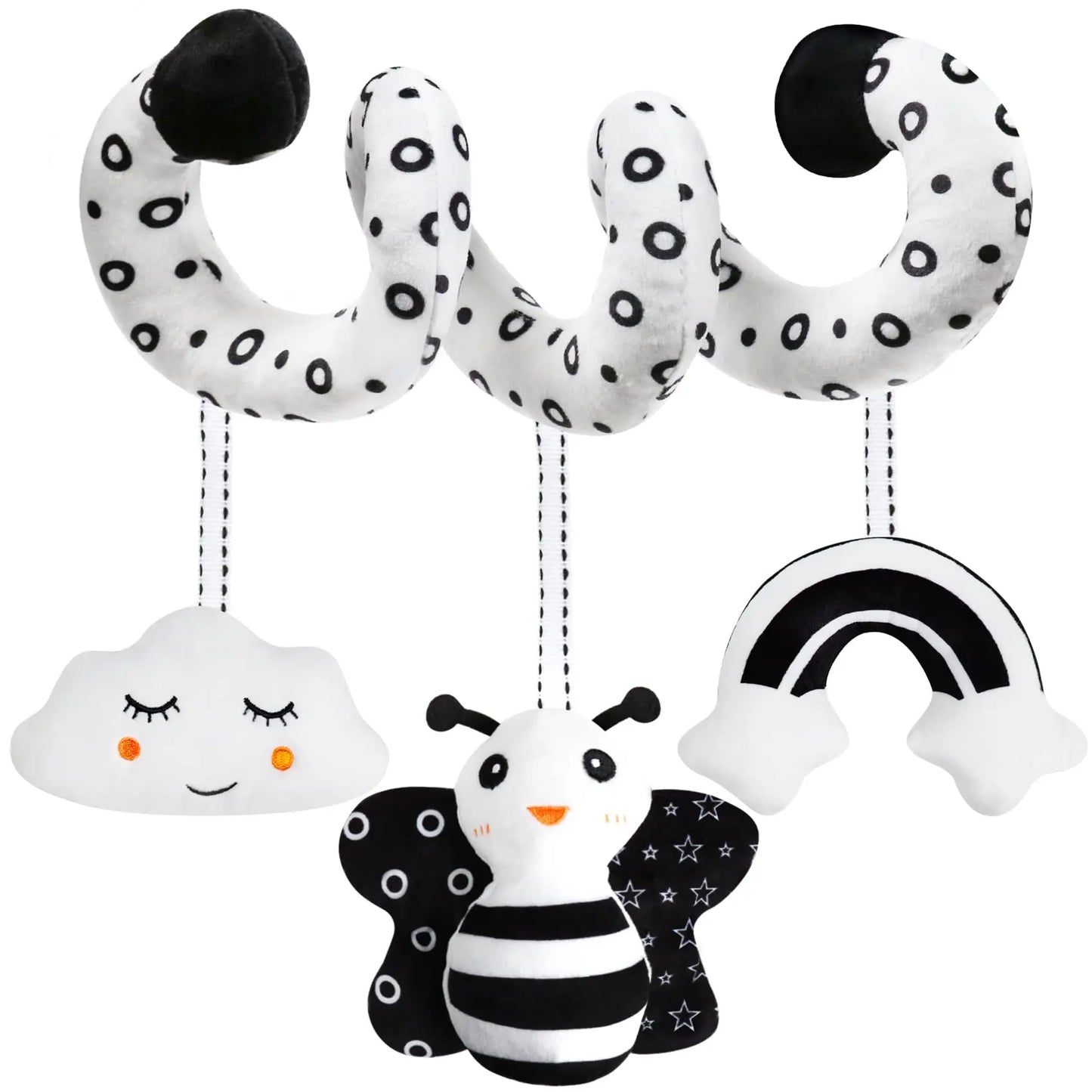 Baby Plush Hanging Rattle Sensory Stroller Toy