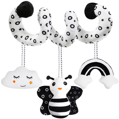 Baby Plush Hanging Rattle Sensory Stroller Toy
