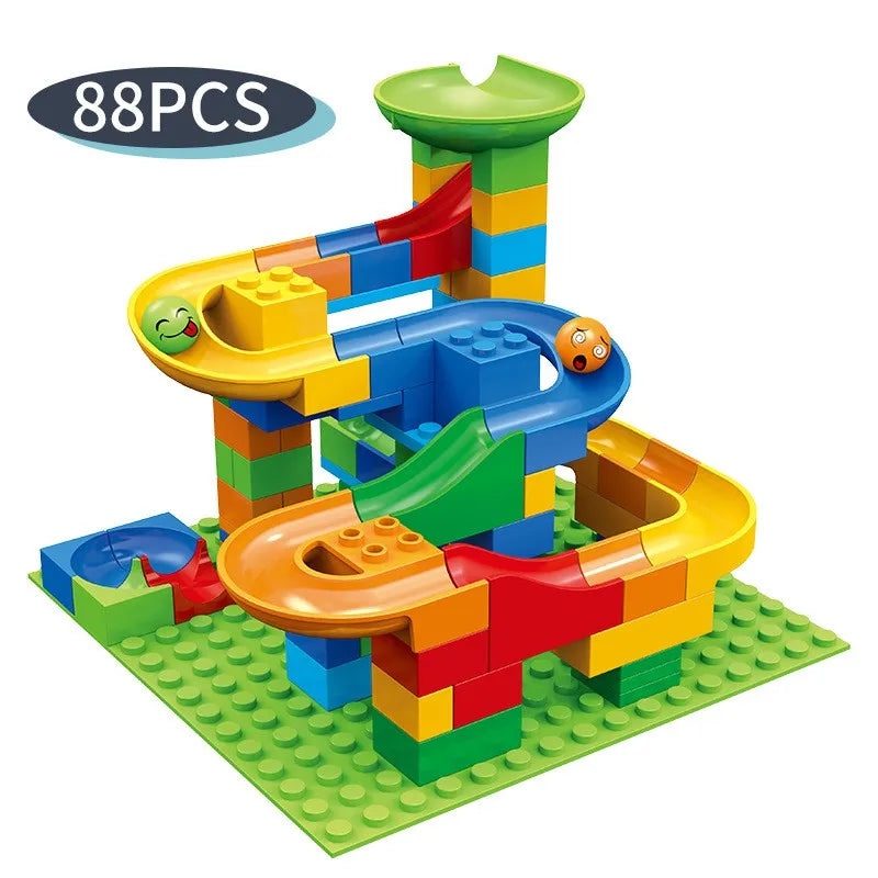 Marble Run Building Blocks Maze Track Toy Set