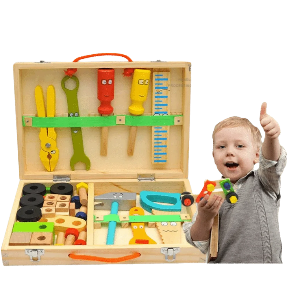 Montessori Wooden Tool Set Kids Assembly Toy