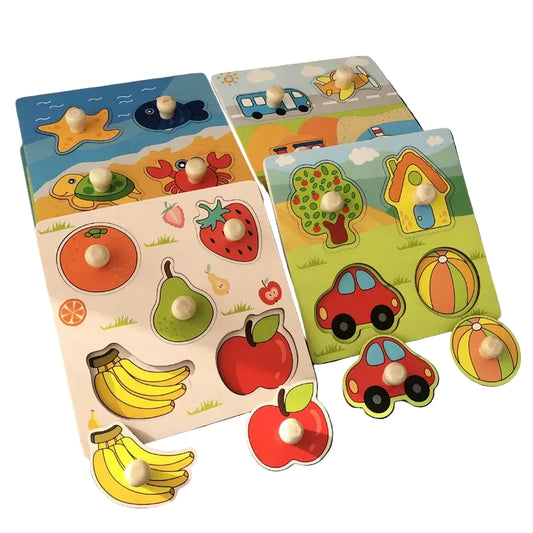 Montessori Wooden Puzzle Toys for Toddlers Learning