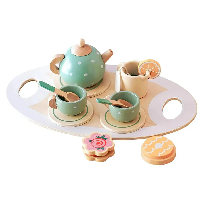 Wooden Kitchen Pretend Play Coffee Ice Cream Toy