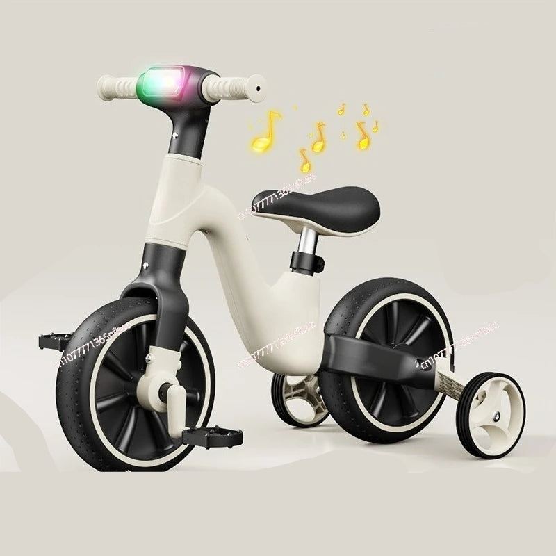 Kids Multifunctional Tricycle, Balance Car with Music Light,