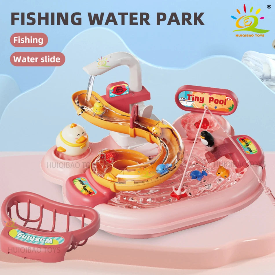 Sink Toys Electric Dishwasher Playing Toy With Running