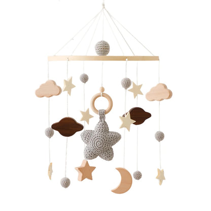 Baby Wooden Crib Mobile Music Bell Hanging Toy