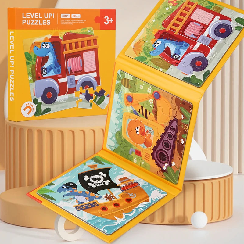Magnetic Puzzles Games for Kids Busy Quiet Cartoon