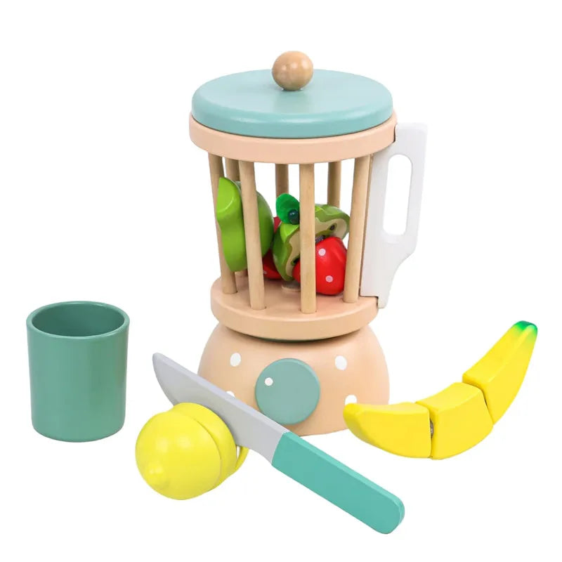 Wooden Kitchen Pretend Play Coffee Ice Cream Toy