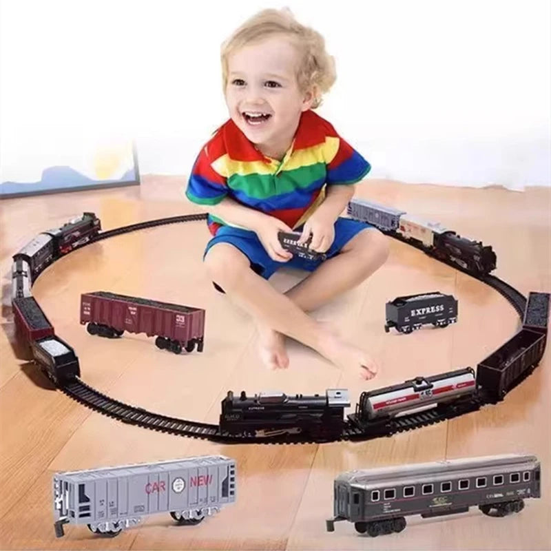 Classical Railway Freight Train Toy Electric Christmas Train