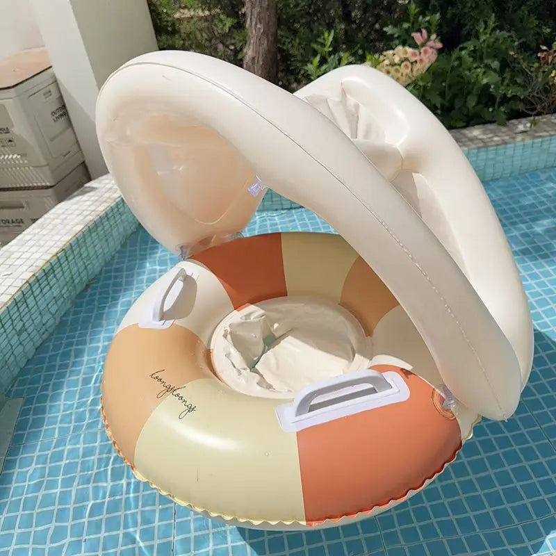 Baby Inflatable Swim Ring with Sunshade Float