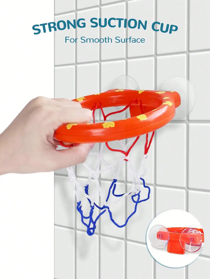 Toddler Bath Basketball Hoop Toy with Suction Cups