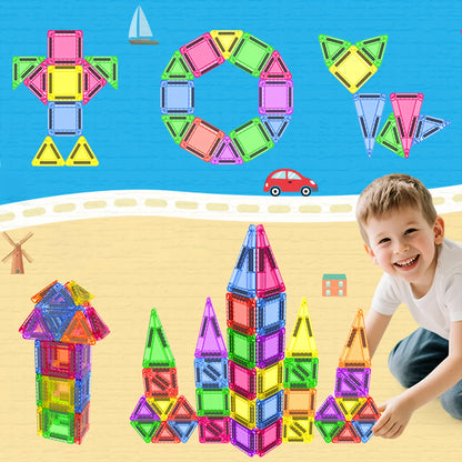 Mini Magnetic Building Tiles Portable Storage Toy