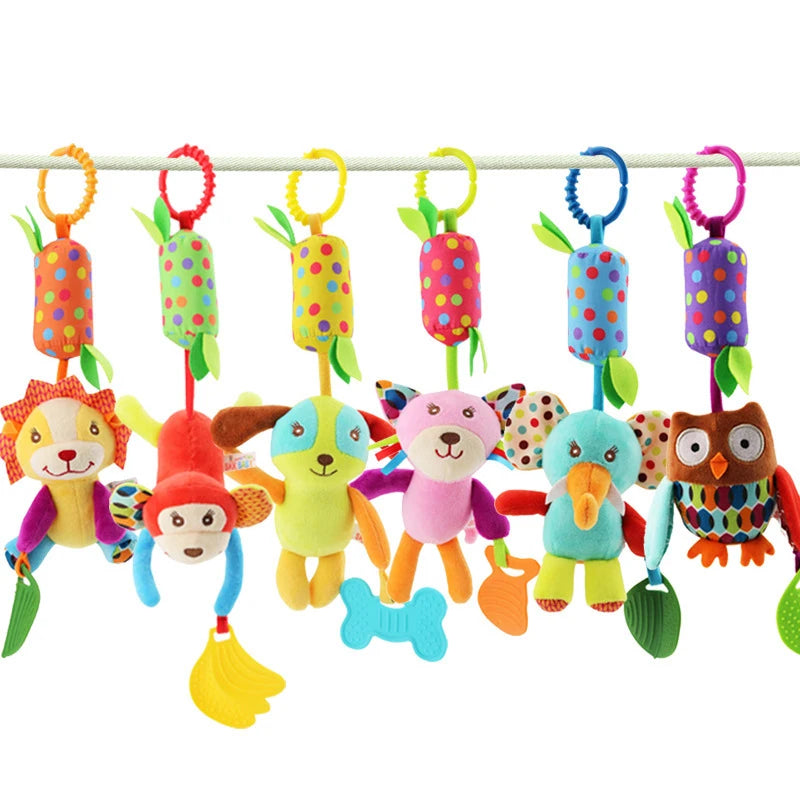Baby Hanging Plush Rattle Sensory Stroller Toy