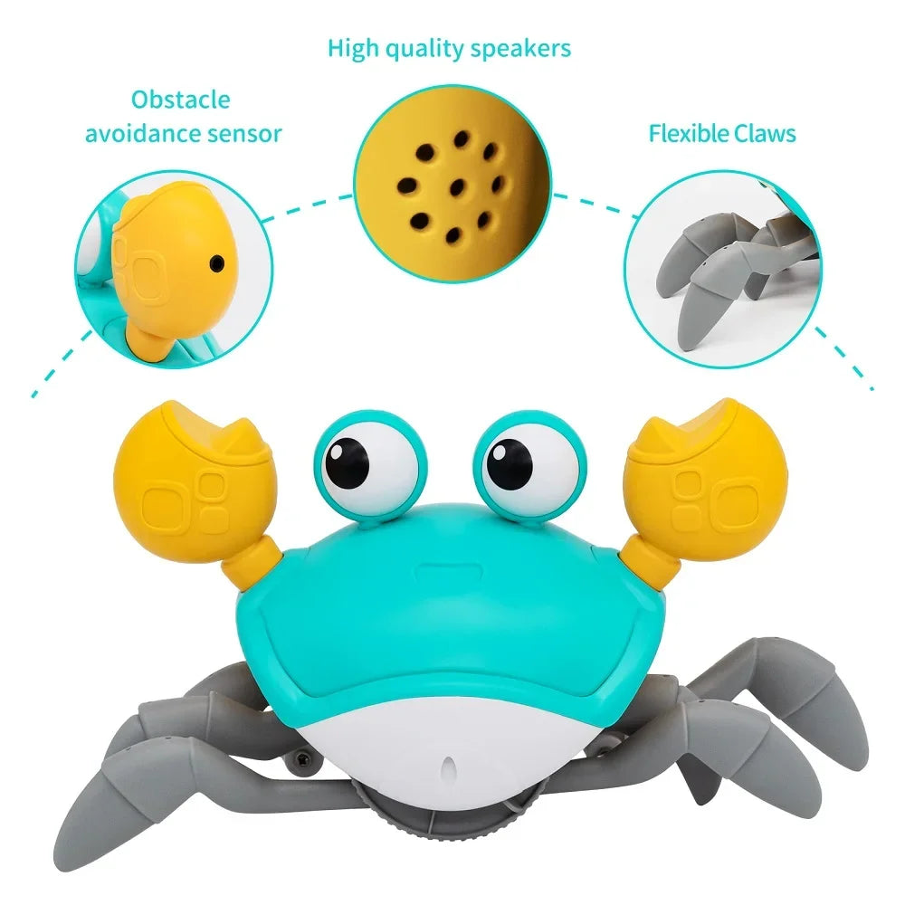 Interactive Crawling Crab Toy with Music for Babies