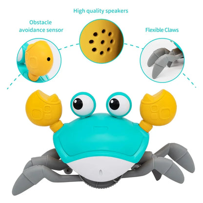 Interactive Crawling Crab Toy with Music for Babies